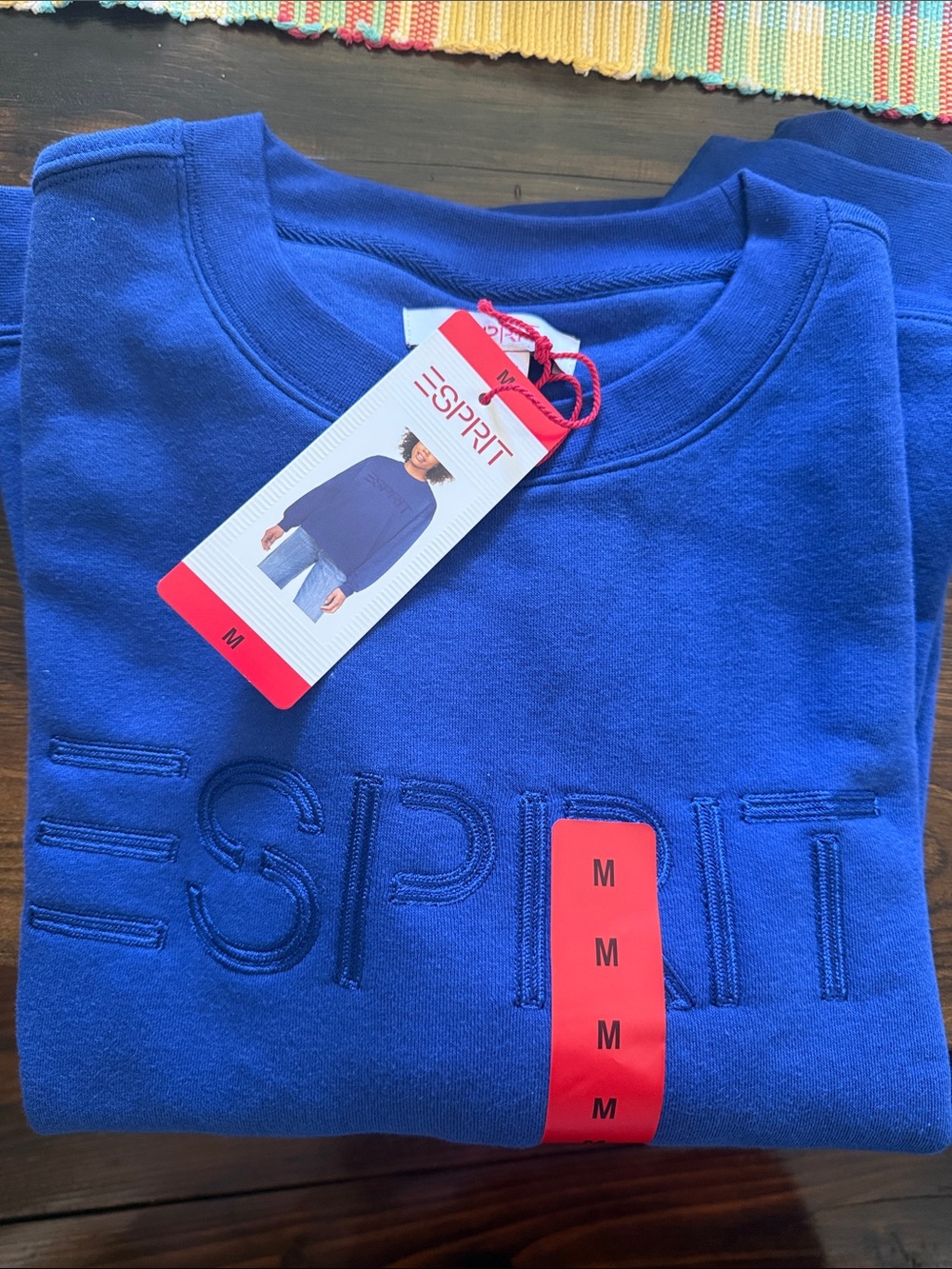 Esprit Blue Embroidered Logo Sweatshirt women’s medium